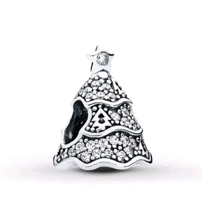 Pandora Silver Twinkling Christmas Tree Charm S925ale - Picture 1 of 8