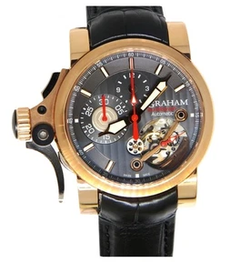 Graham Tourbillograph Trigger Havana 46mm 2TTAR.B03A.C86B 18K Gold Uhr - Bild 1 von 1