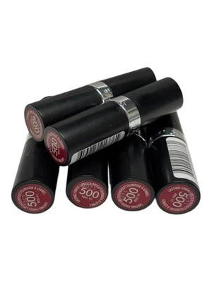 (6) Rimmel London Lasting Finish Lipstick 500 Red-y Ready Redy, New - Image 1 of 4