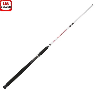 Medium Heavy Casting Rod Fishing Durable Fiberglass One Piece Comfort Handle New - Image 1 of 4
