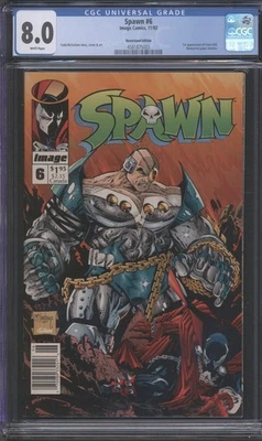 SPAWN #6 - CGC 8.0 - 1ST APPEARANCE OF OVERT-KILL & TONY TWIST- NEWSSTAND - 1992 - Image 1 of 2