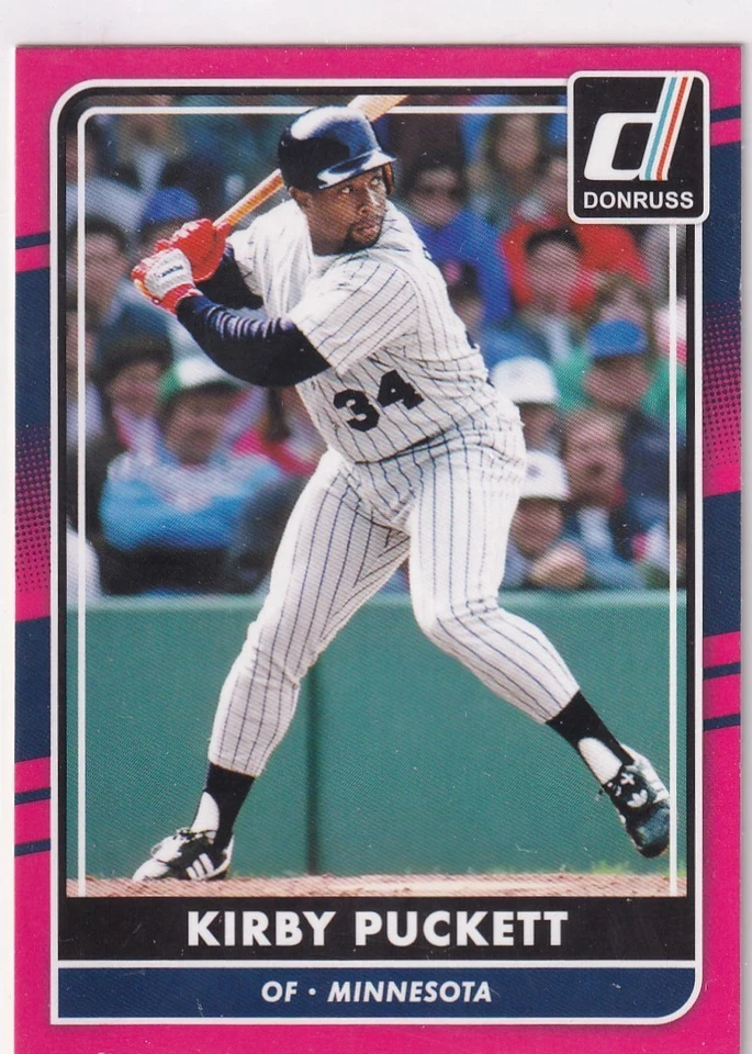 KIRBY PUCKETT DONRUSS PINK BORDER PARALLEL MINNESOTA TWINS #178 2016 PANINI - Image 1 of 1