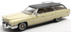 wonderful modelcar 1/43CADILLAC DEVILLE WAGON "ELVIS PRESLEY" 1972 - creme/black - Picture 1 of 3