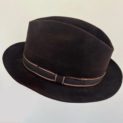 Sombrero Fedora Marrón Vintage Royal Stetson Estilo Whippet Para Hombre Talla 7 1/4 Años 50 Foto 1 de 4