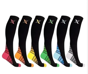 Set 6 paia di calze a compressione Extreme Fit Rainbow nere S/M - Foto 1 di 3