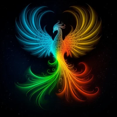 Imagen digital foto fondo de pantalla fondo de escritorio colorido pájaro fénix Foto 1 de 2