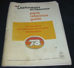 Parts Reference Guide Johnson Outboards Common Parts Service Charts Stand 1978 - Imagen 1 de 1