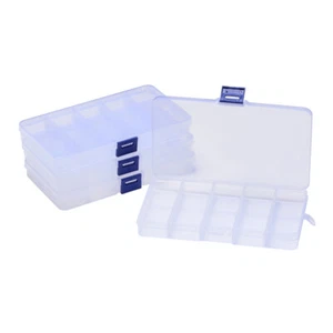 ❤ 15 Compartment Storage Box Jewellery Making Beads Case Container Plastic ❤ - Picture 1 of 2