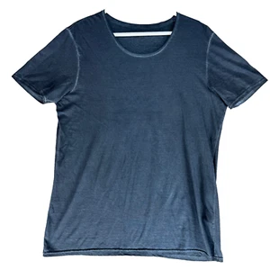 William Rast Men's Size M Solid Blue Died Ink Cotton Round Neck T-Shirt - Picture 1 of 13