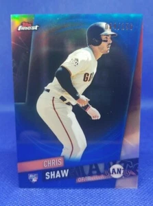Chris Shaw 2019 Topps Finest #71 Blue Refractor /150 Purple /250 Rookie 2 Cards - Picture 1 of 6