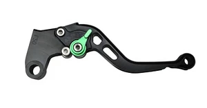 1 x black short motorcycle brake lever green for Bimota DB7 DB8 2008 - 2011 - Picture 1 of 7