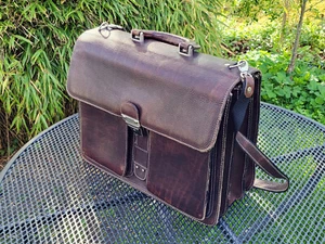 Aktentasche Vollrindleder TOP-ZUSTAND Markenqualität Wolf, Schultasche, Leder - Bild 1 von 17