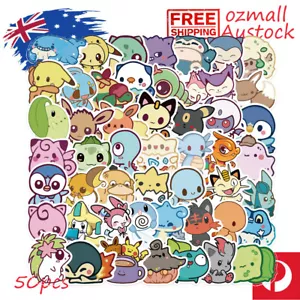 50pcs pokemon Cute Cubs Stickers Bomb P2 Vinyl Decal Laptop Skateboard Kids Cars - Picture 1 of 7