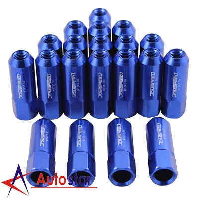 20pcs Blue M12X1.5 60MM Aluminum Tuner Racing Lug Nuts For Acura Honda Toyota - Image 1 of 4