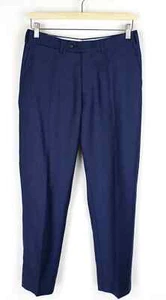 Pantalones SUITSUPPLY Sienna Para Hombre Reino Unido 34/W30 Lana Plisada Estampado Cónico - Imagen 1 de 6