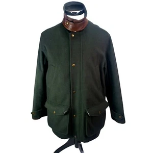 Polo Ralph Lauren M Leather RRL Military Army Hunting Western Wool Jacket - Picture 1 of 8