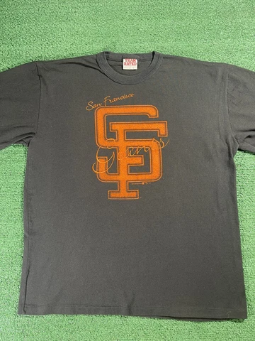 Vintage San Francisco Giants Shirt Adult Large Black USA Made MLB Baseball 90s Cover