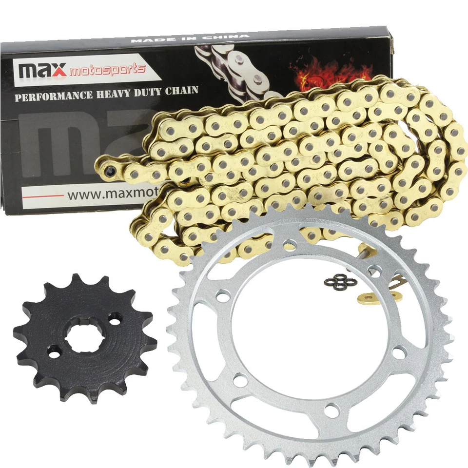 全新金色 O 形环传动链和链轮套件 适用于本田 CRF150F 2006-2018 — 第 1/1 张图片