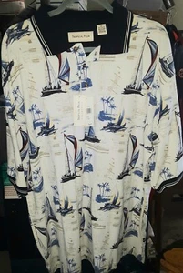 Mens Tropical Palm Casual Short Sleeve Shirt 100% Cotton Sz XL New With Tags - Picture 1 of 3