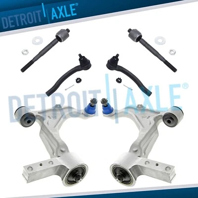 Front Lower Control Arms Tie Rod Ends Suspension Kit for 2007 - 2013 Acura MDX - Image 1 of 4