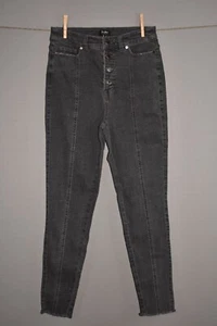 DU JOUR NEW $90 High Rise Jeggings w/ Button Fly in Medium Gray Size 2 - Picture 1 of 4