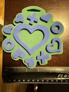 Large 5" x 5" Chunky Foam Stamp Kids Arts & Crafts Heart Valentine Love - Picture 1 of 4