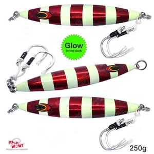 3 piezas 250 g plantilla lenta 9 oz campo de pesca vertical hundimiento jigging gancho BKK brillo rojo - Imagen 1 de 12