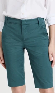Vince Coin Pocket Bermuda Shorts Size 2, Teal Green, NEW NWOT Retail $175 - Picture 1 of 10