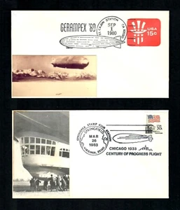 PH42e (2) Covers Graf Zeppelins Gerampex '80 El Cajon Sta. Chicago, Springpex - Picture 1 of 2
