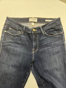 Frame Denim Le Skinny de Jeanne Queens Way Dark Wash Denim Jeans Womens sz 30 - Picture 1 of 8