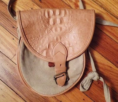 Bolso de hombro vintage de lona DOVER con 1 bolsillo con cremallera Foto 1 de 4