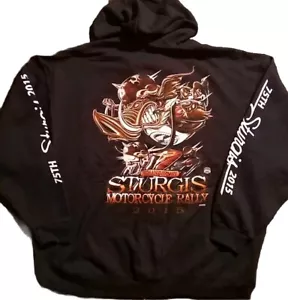 Sturgis 2015 75th Anniversary Motorrad Rallye Hoodie mit durchgehendem Reißverschluss Größe 3XL Neu mit Etikett Vintage - Bild 1 von 10