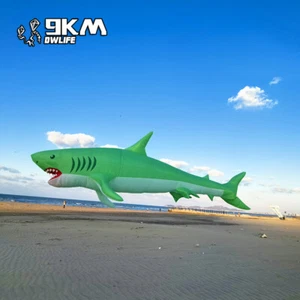 Cometa de tiburón 9 km 12 m línea colgante de lavandería suave inflable cometa de espectáculo para festival - Imagen 1 de 8