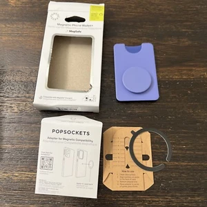 PORTEFEUILLE téléphone magnétique Popsockets + compatible avec Magsafe PERVENCHE PROFONDE PREOWNED - Photo 1 sur 14