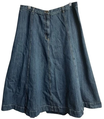 Falda Jean Roaman’s Mujer 20W Plus Denim Western Modesta De Colección Y2K Acampanada Desnudo Foto 1 de 4