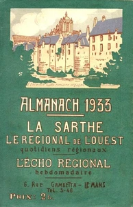 Amlanach 1933 La Sarthe Le régional de l'Ouest | Kollektiv | Guter Zustand - Bild 1 von 1