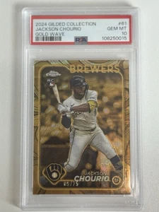Colección Dorada Topps 2024 #61 Jackson Chourio Rookie Gold Wave/75 PSA 10 RC - Imagen 1 de 2