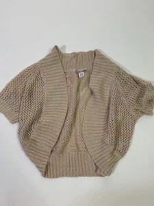 LOVE By Design Kid’s Medium Open Front Multicolor Cardigan Threads Short Sleeve - Picture 1 of 7