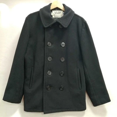 Abrigo de lana Schott negro talla 38 Foto 1 de 4