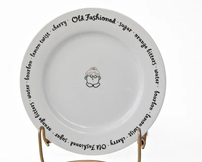 Plato de bar Pottery Bar Lingo antiguo de moda blanco y negro China Foto 1 de 4