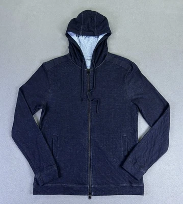 Sudadera con Capucha John Varvatos Mediana Azul Estrella EE. UU. Cremallera Completa Silenciosa Lujo Minimalista Foto 1 de 4