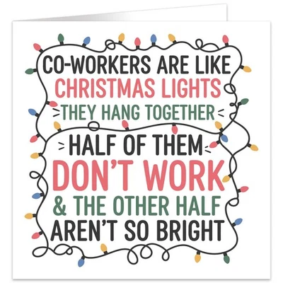 ITSPERFECTFOR® Work Colleague Funny Christmas Card, Joke Office Xmas Card for Co-Worker