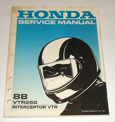 Honda Vtr250 Interceptor 250 manual de servicio 1988 1989 Vtr 250 taller de reparación Foto 1 de 4