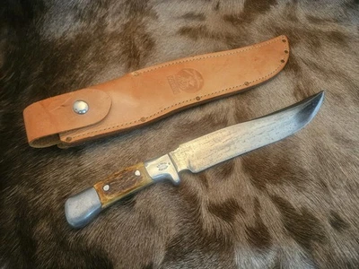 R H Ruana Knife 1962-1983 M Stamp 27C Custom 9" Blade Original Ruana Sheath - Image 1 of 4