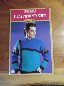 KNITTING PATTERN CLECKHEATON  MENS MERINO KNITS BOOK NO. NF389   **** MUST SEE - Picture 1 of 2