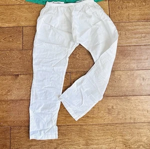 Anokhi Koki Kids White Casual Cotton Pants 6-7 Years - Picture 1 of 8