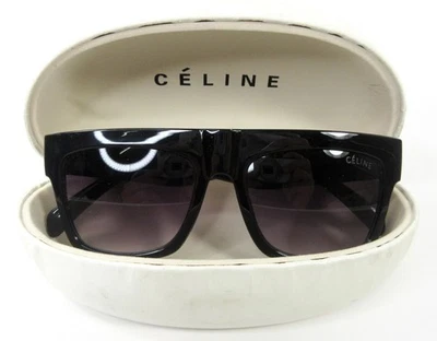 CÉLINE Polarized Black Gold Sunglasses w/ Purple Lenses Original Case CL41756/S - Image 1 of 4