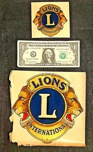 Vintage LIONS INTERNATIONAL Aufkleber, 2 Stück Translac, Palm Fletcher, Mid Century - Bild 1 von 9