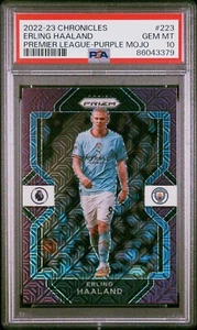 2022/23 Chronicles Erling Haaland Purple Mojo No.223 PSA 10! Man City - Bild 1 von 1