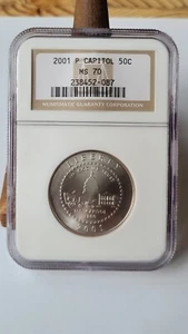 2001 P Capitol Visitor Center Commemorative 50c Half Dollar NGC MS70 - Picture 1 of 4